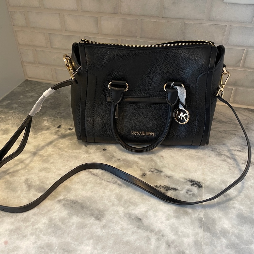Michael Kors Black Leather Satchel